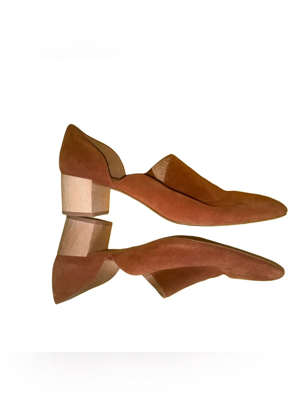 Madewell, the Kirstie low-cut suede‎ booties in rust orange size 9.5